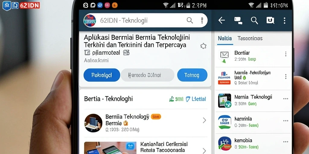 Tampilan antarmuka aplikasi 62IDN yang informatif dan menarik.
