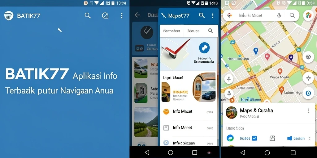 Tampilan antarmuka BATIK77 dengan fitur Info Macet yang interaktif.