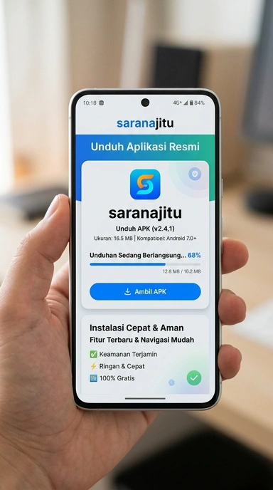 Tampilan halaman APK saranajitu